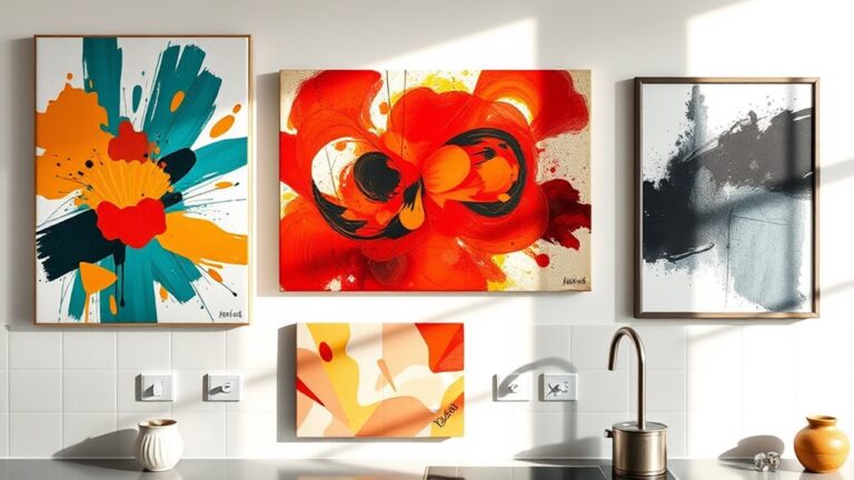 abstract kitchen wall decor