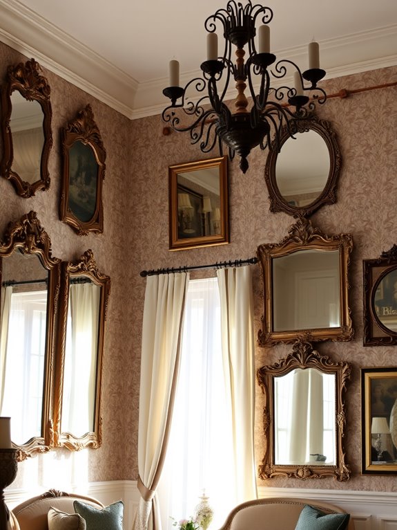 antique mirrors enhance interiors