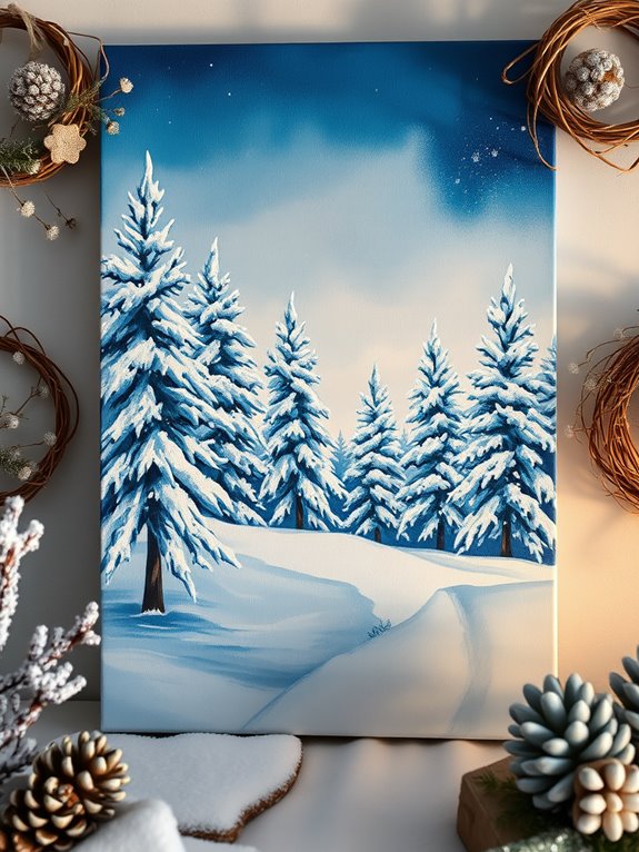 artistic winter landscape canvas