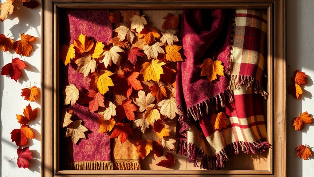 autumn inspired fabric wall art