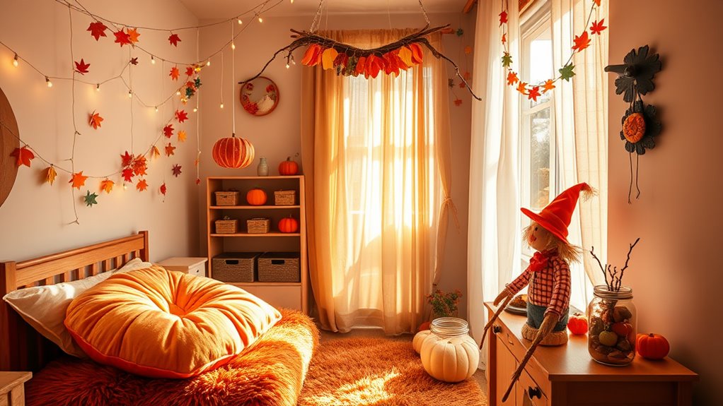 autumn themed kids room decor