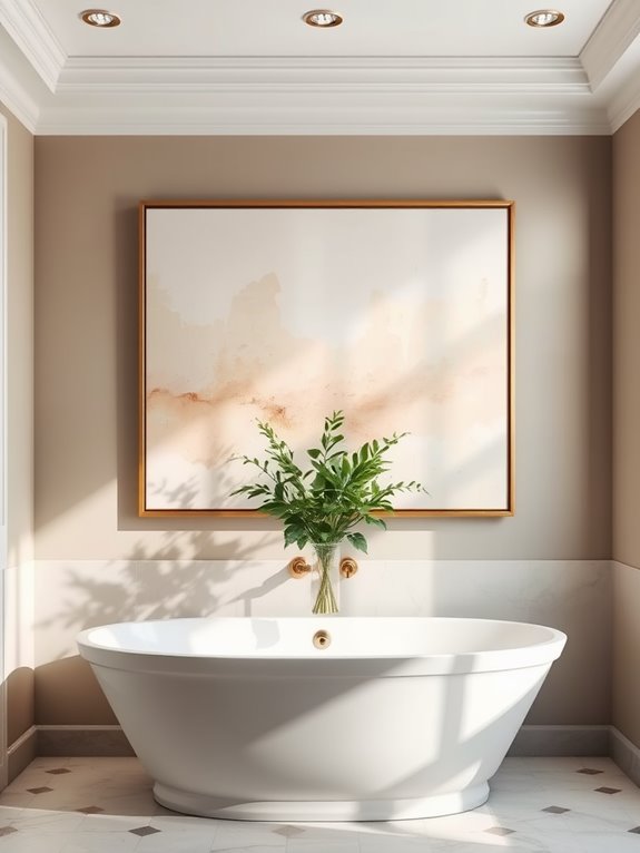 bathroom artwork focal points