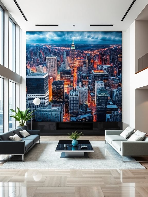 bold urban artwork display