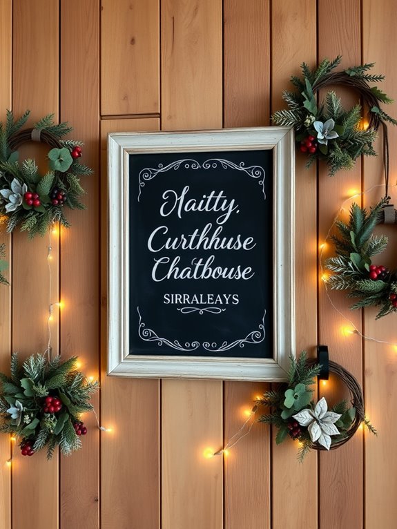 chalkboard themed home decoration
