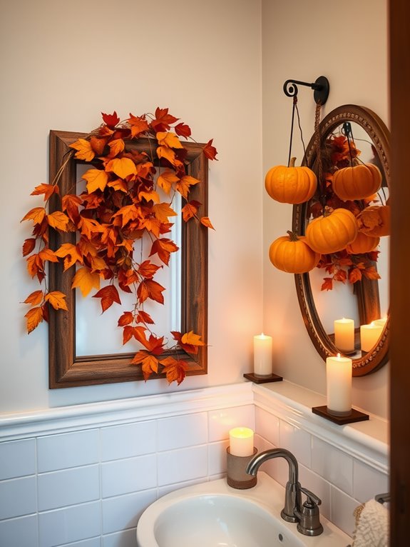 choosing fall bathroom decor