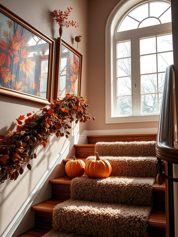 choosing fall staircase decor