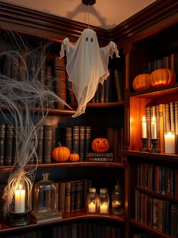 choosing halloween library decor