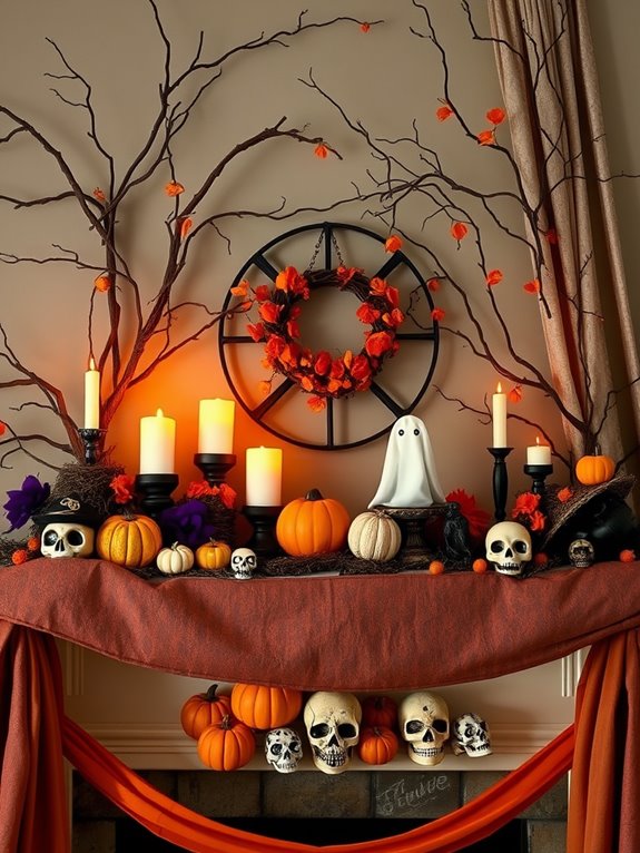 choosing halloween mantel decor