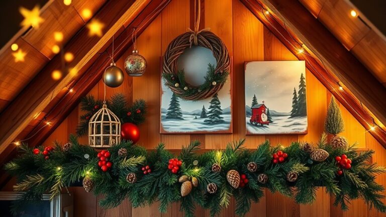 christmas attic wall decor