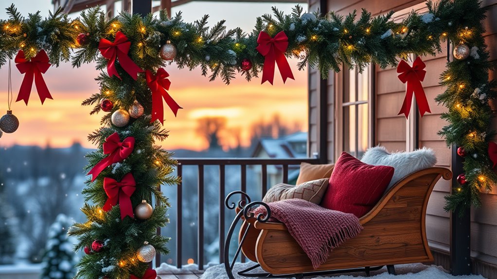 christmas balcony wall decor