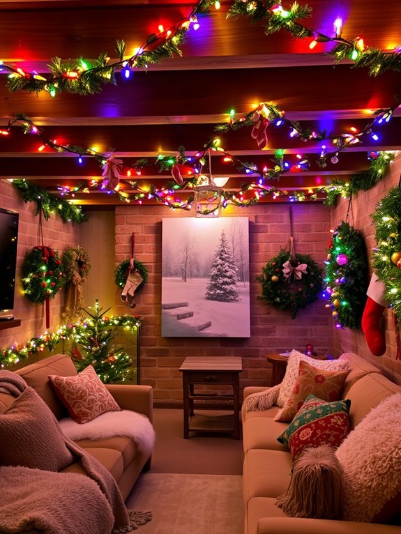 christmas basement decor selection