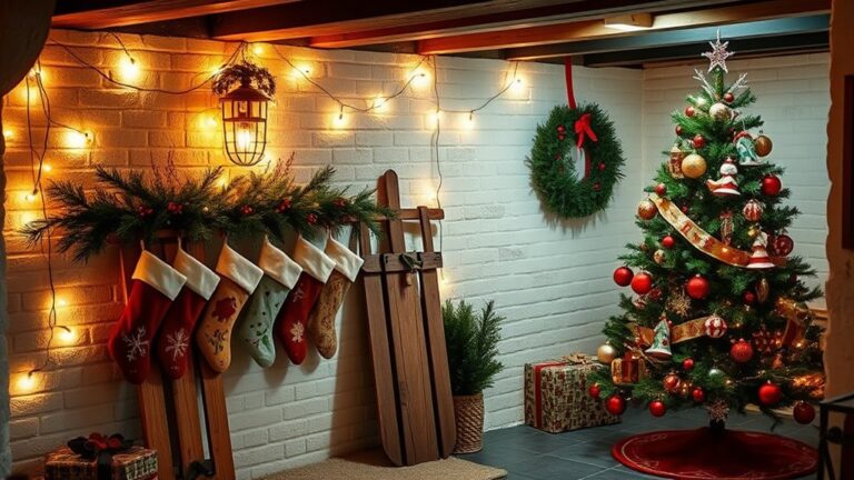 christmas basement wall decor