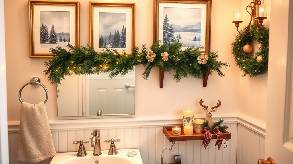 christmas bathroom wall decor