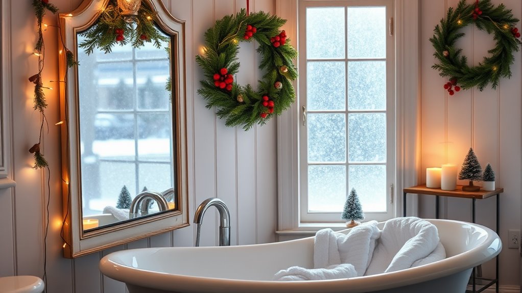 christmas bathroom wall decor