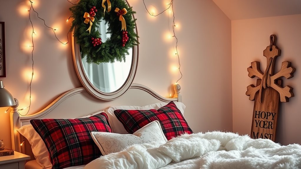 christmas bedroom wall decor