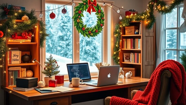 christmas home office decor