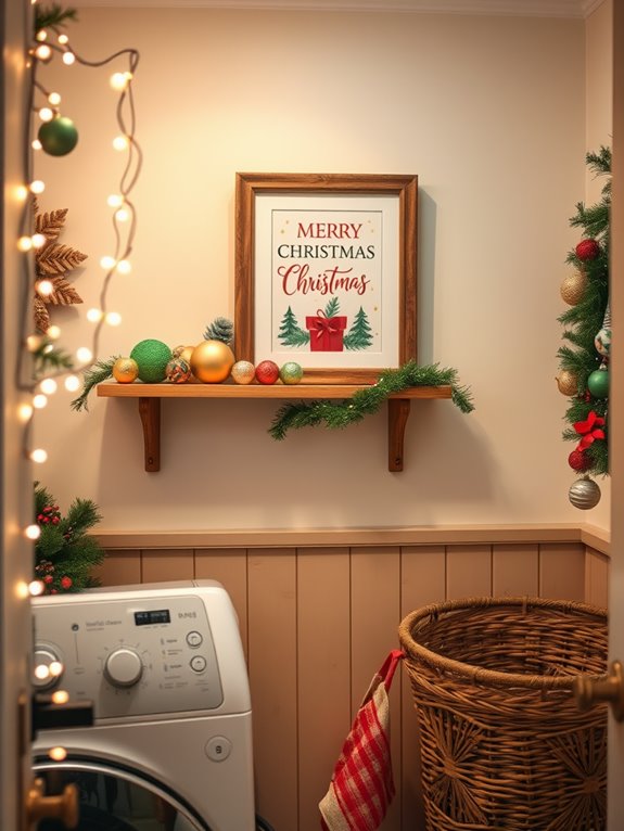 christmas laundry room decor