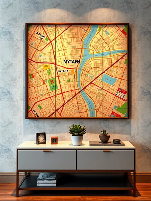 city maps wall decor