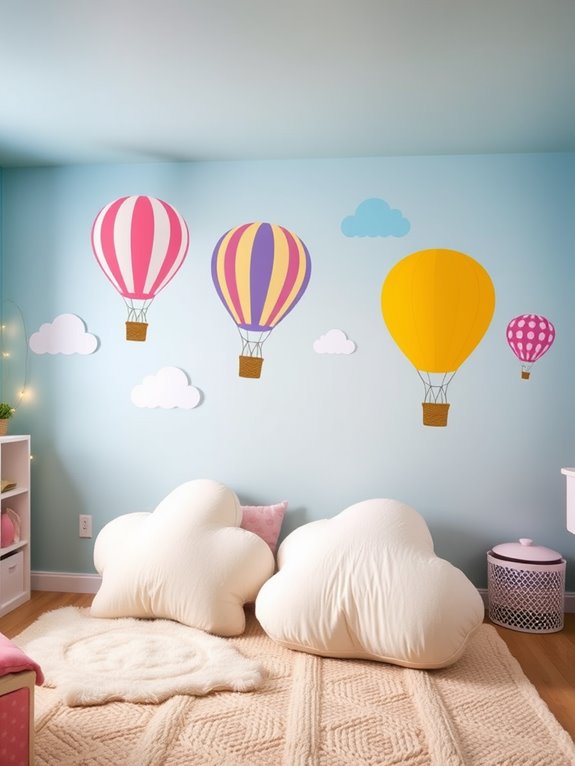 colorful balloon wall stickers