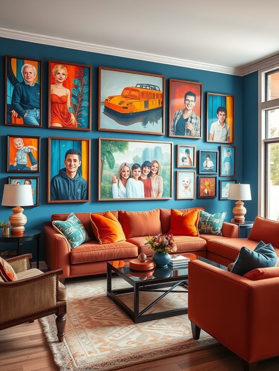 colorful family wall art