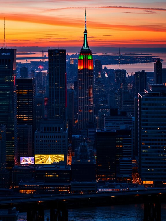 colorful nyc skyline art