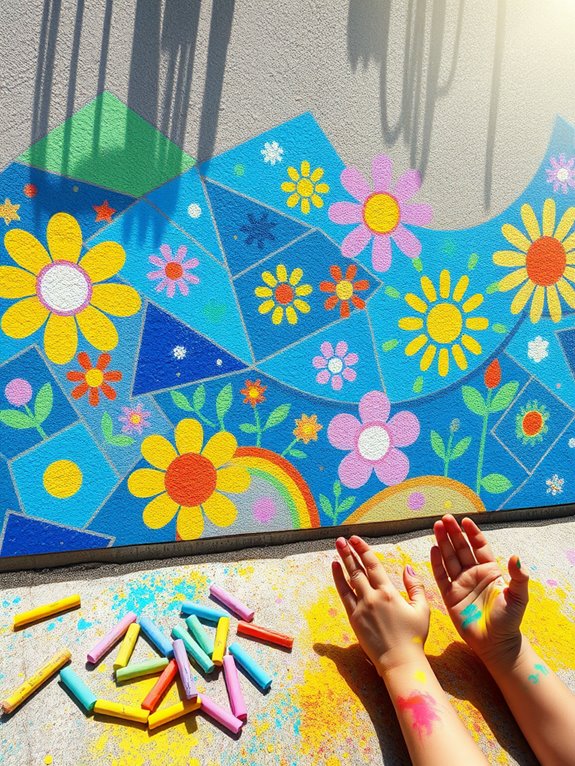 colorful patterned chalk creations