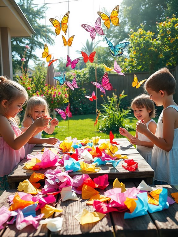 colorful tissue paper creation