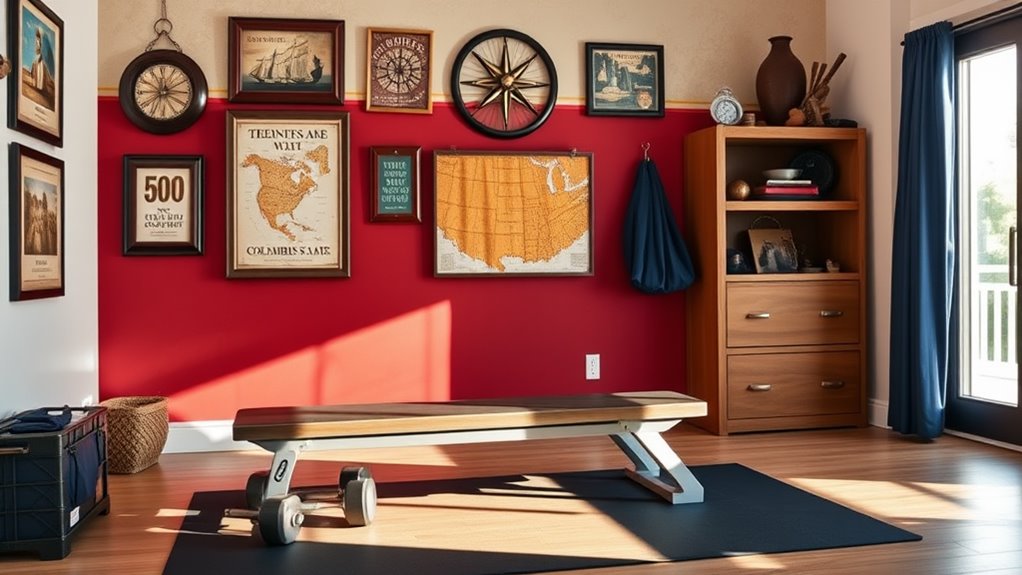 columbus day gym inspiration decor