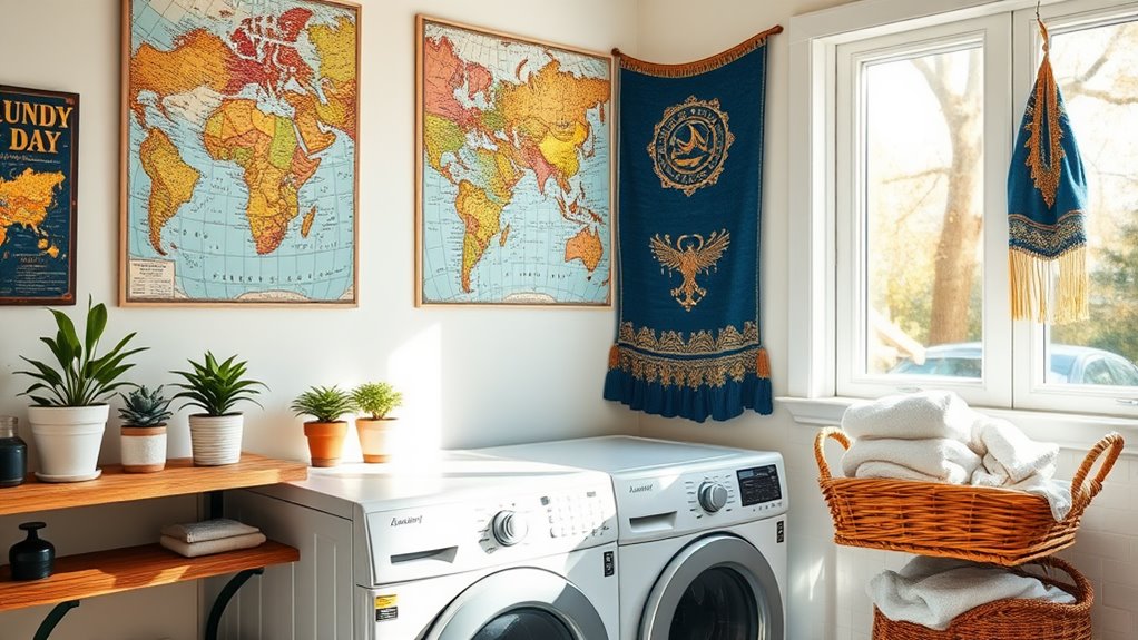 columbus day laundry decor ideas