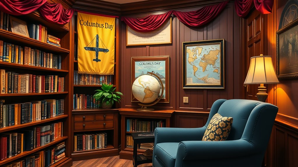 columbus day library decor ideas