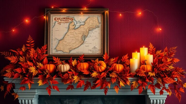 columbus day mantel decor ideas