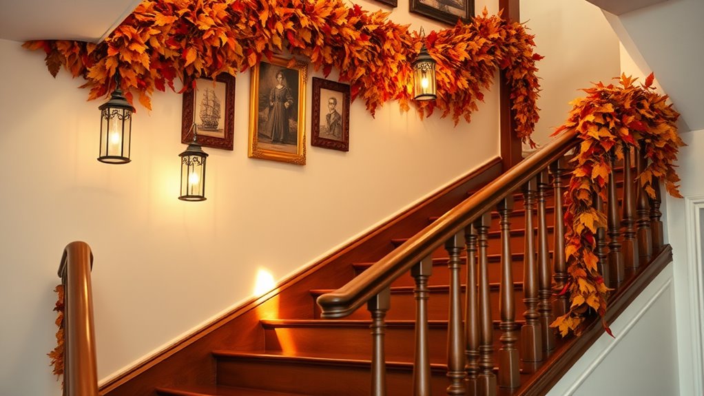 columbus day staircase decor ideas