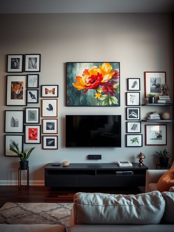 conceal tv with decor