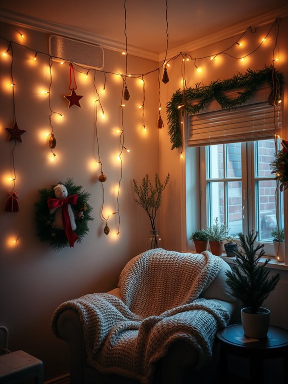 cozy ambiance with string lights