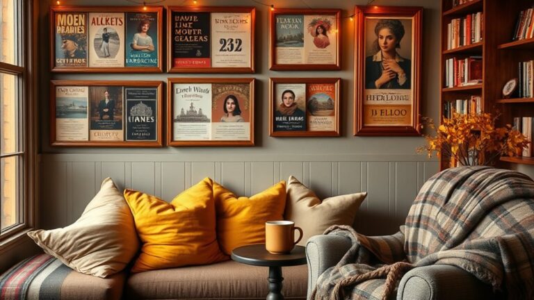 cozy fall library decor