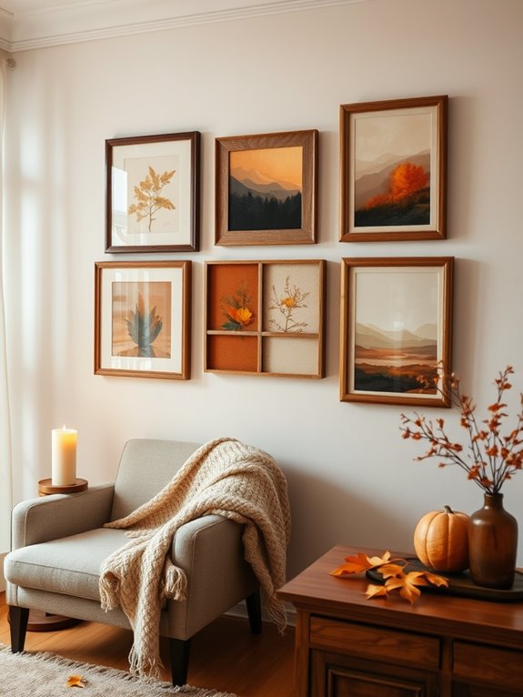 cozy gallery wall decor