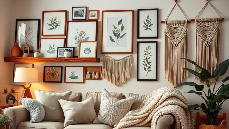 cozy wall decor arrangement