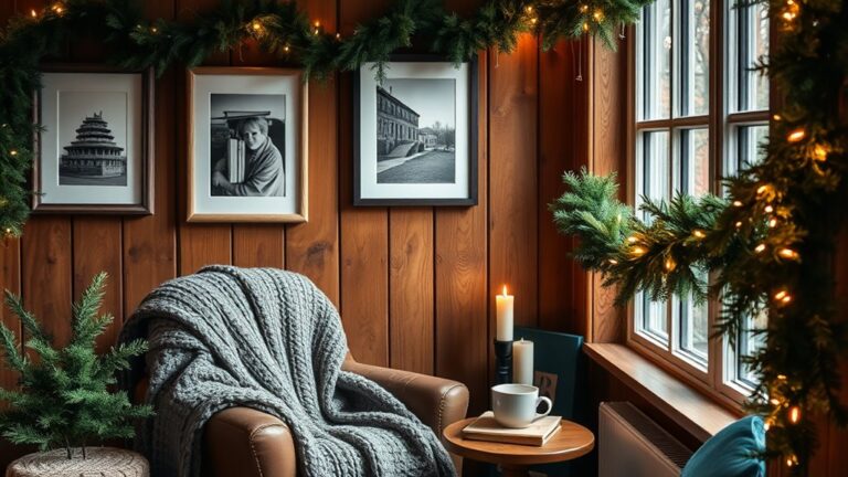 cozy winter library decor