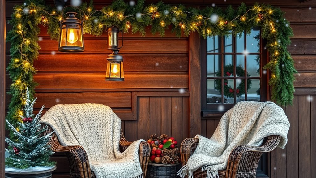 cozy winter porch decorations