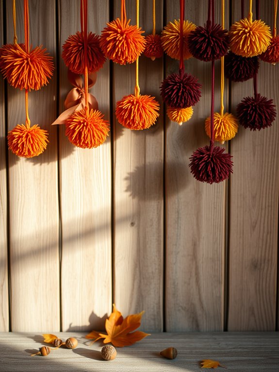 create colorful pom poms