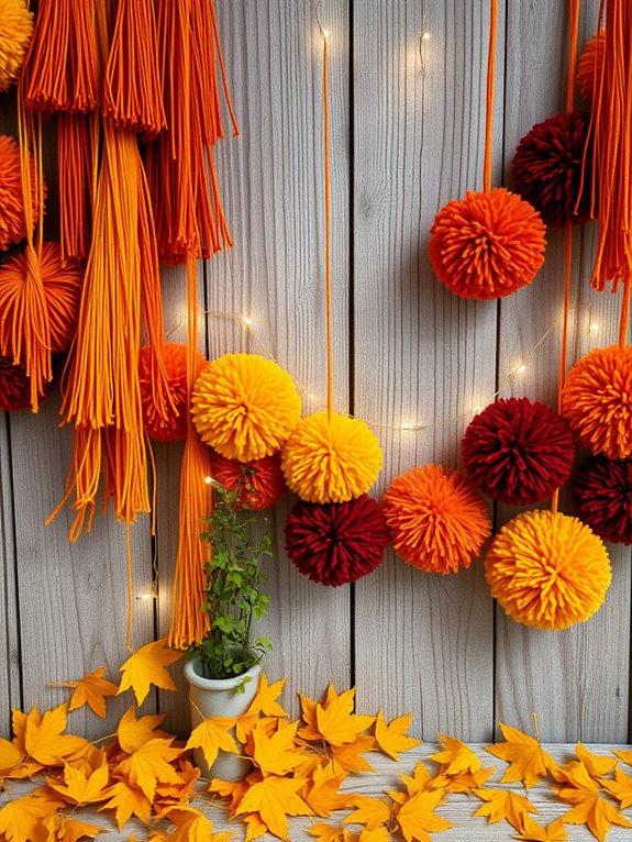 create colorful pom poms