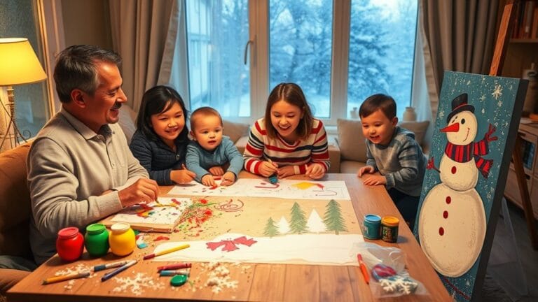 creative family winter art