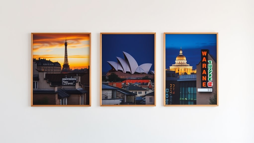 curate travel inspired cityscape art