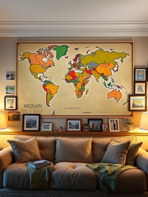 customizable decorative world map