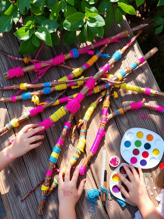 decorate dried branches creatively