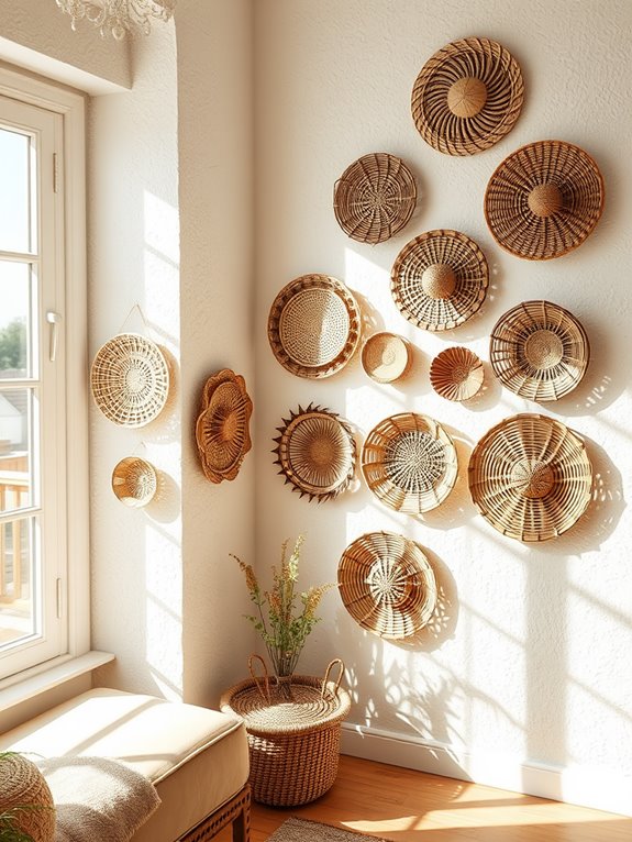 decorative baskets on display