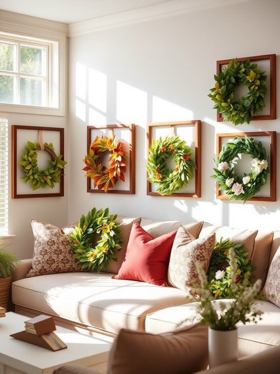 decorative wreaths for frames