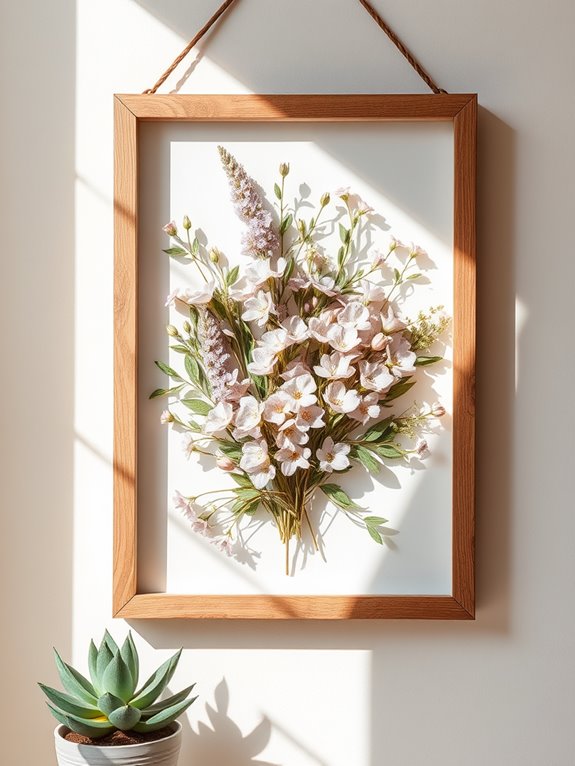 dried floral wall decor