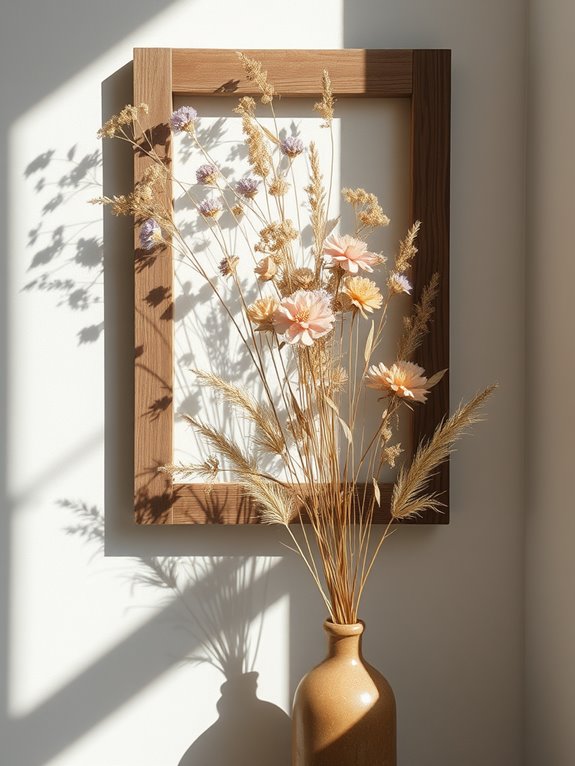 dried flowers enhance decor