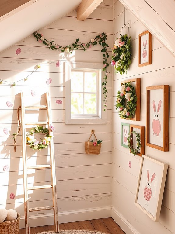 easter attic wall decor